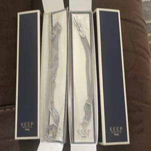 Keep Collective Multi Chain Necklace & Bracelet-Silver